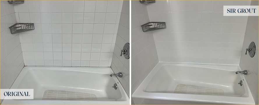 Shower Before and After Our Superb Caulking Services in Crownsville, MD